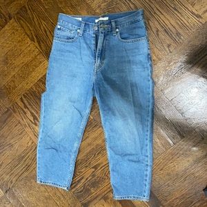 Levi’s cropped mom jeans